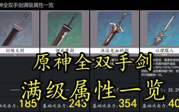 原神双手剑原胚有什么用？（原神双手剑原胚什么武器）-图2